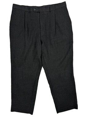 Jack Victor Dress Pants Grey Wool Trousers Soft Hopsack 34x29